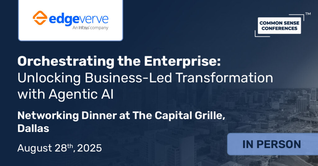 Common Sense Network & Learn

This executive roundtable explores how EdgeVerve AI Next empowers organizations to design and run business-led, AI-native operating models—where orchestration spans across people, data, systems...