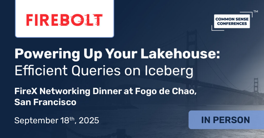 Common Sense Network & Learn

As open table formats like Iceberg change the way we store and access data, new challenges are surfacing around performance, scalability, and cost. We’ll swap stories, compare approaches, and share what’s working....