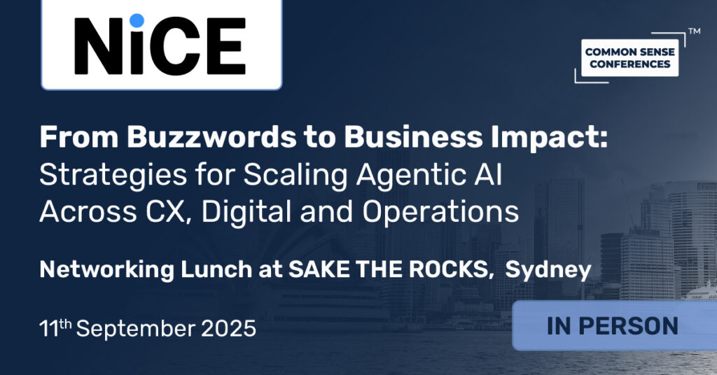 Common Sense Network & Learn

Agentic AI offers a transformative path from reactive service automation to proactive, autonomous systems that reason, act and learn across every channel and process. Join NiCE Systems....