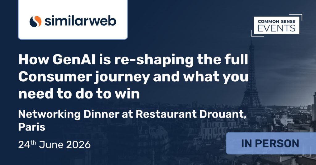 Common Sense Network & Learn

Join us for an intimate roundtable dinner exploring how Generative AI is fundamentally reshaping the consumer journey and the strategic imperatives for brands to succeed in this new landscape.....